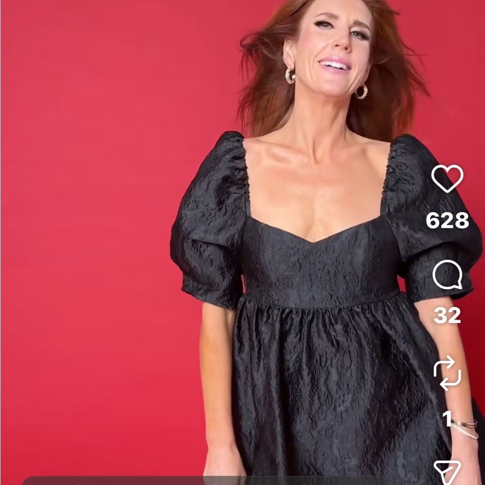 Jessi Cruickshank x Joe Fresh Black Puff-Sleeve Party Dress Size 10
